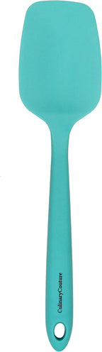 Culinary Couture 4-Piece Aqua Baking Spatula Set - Rubber Spatulas Silicone Heat Resistant, BPA-Free - Spatula Set for Nonstick Cookware - Silicone Baking Utensils