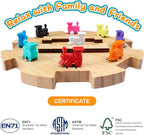 Mexican Train Dominoes Accessories Set with Wooden Hub (Felted Bottom) - Includes 9 Metal Train Markers & 100-Sheet Score Pads - Mexican Train Domino Game Replacement Parts for 2-8 Players Family Game