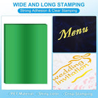 PATIKIL 11.7x8.3" Hot Stamping Foil Paper Sheet, 20 Sheets A4 Heat Transfer Hot Stamping Paper Foil for Leather DIY Logo Decor Craft Gift Package Scrapbook Card, Green