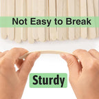 WISYOK 2400 Pcs Wooden Popsicle Sticks for Crafts, 4.5 Inch Wooden Craft Sticks, Lollipop Sticks, Treat Sticks Ice Cream Sticks for Creative Designs or DIY Craft, Home Art Projects