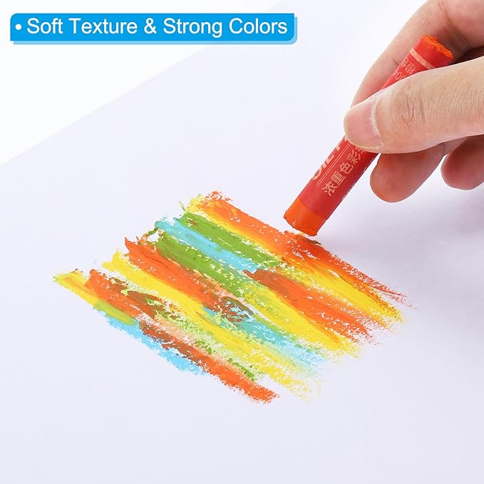 PATIKIL Pink Oil Pastels, 12Pcs Soft Oil Crayons Creamy Pastels Stick Art Supplies for Art Painting Drawing Blending Graffiti for Artists Beginners