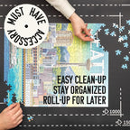 Puzzle Mat for Jigsaw Puzzle Fits 1500 1000 500 Piece Puzzles Roll-Up Puzzle Mat for Adults Kids Storage & Transport by Amuzi