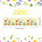 Adirasenotek 12 Rolls Floral Washi Tape Set,Butterfly Flower Washi Tape Decorative Paper Stickers Decorative Tape,DIY Art Crafts Wrapping Decor for Gifts Wrapping