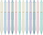 Gel Pens Black Ink Fine Point 0.5mm Retractable Cute Pen for Smooth Writing School Office Supplies (Gold 12-count)