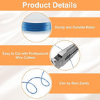 HARFINGTON 49ft Jewelry Wire, 28 Gauge (0.3mm) Brass Craft Soft Metal Tarnish Resistant Copper Beading Wire for Jewelry Making Supplies Crafting, Blue