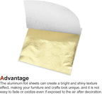 MECCANIXITY Gold Leaf Foil Sheet, Light Silver Leaf Papers, 3.3 x 3.1inch for Art Decoration, Sculptures, Painting, Pack of 100