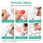 Gellen 400 Pack Nail Cleanser Pads, Alcohol Pads for Nails, Individually Wrapped Nail Prep Pads, Lint-free Tacky Layer Residue Remover Wipes for Acrylic & Builder Gel Polish Press-ons