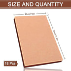 Whaline 18Pcs Felt Fabric Sheets Soft Thick Assorted Brown Craft Felt Pack for Autumn Thanksgiving Harvest DIY Craft Sewing Patchwork Art Projects, 3 Colors, 7.9 x 11.8 Inch