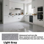 Epoxy Colored Sand Floor Paint, Epoxy Floor Paint High Gloss Marble Effect Coating for Indoor and Outdoor, Wear-resistant and non-slip Self-leveling Coating Light Gray 176OZ(5KG)