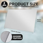 2 Pcs 16 Gauge Metal Steel Sheet 12 x 9 in Mild Cold Rolled Plate 0.06 in (1.5mm) Thick Weldable Carbon Square Metal Panels for Outside Industrial DIY Use Projects Weld Accessories