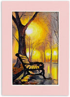 11x14 Mat Bevel Cut for 8.5x11 Photos - Acid Free Pink Precut Matboard - For Pictures, Photos, Framing - 4-ply Thickness