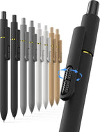 8 Pcs Gel Pens - 0.7mm Fine Point Smooth Writing Black Ink, Quick-Dry Long Lasting Fidge Pens, School & Office Supplies for Men Women