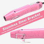 Heat Gun, Mini Heat Gun for Shrink Tubing, Portable Heat Gun for DIY Crafts, 300W Heat Air Gun with Reflector Nozzle, Shrink Wrap Gun Tool for Shrink Packaging PVC, Drying Paint, Clay - Pink