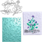 3D Embossing Folder and Metal Die Set for Card Making,Texture Fades Flower Background Embossing Template Paper Card Embossing Stencil for DIY Scrapbooking Photo Album Card Paper Craft Decoration