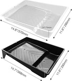 Great Andrew 4 Pack Paint Tray Liners 9 Inch, 2 PC Sturdy Plastic Tray with 2 PCS Disposable Paint Tray Liners, Paint Roller Trays, Paint Pan Liners for DIY Painting Projects, Walls, Furniture