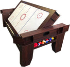 7ft Pool Table Air Hockey 2 in 1 Pool Table Red Felt - Billardhockey