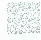 Cutting Dies Metal Stencils Scrapbooking Tools Flowers Lace Frame DIY Embossing Template for Paper Card Making Album Arts Crafts Supplies (9 Birds- 11x11cm)