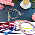 Svartur Interchangeable Circular Knitting Needles Set, with Multicolored Circular Knitting Needles and Cables, Accessories and Knitting Needle Storage Case, 9 Pairs