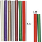 Wax Seal Sticks Red Copper, ONWINPOR 20pcs Glue Gun Wax Sealing Sticks for Wax Seal Stamp, Mini Wax Gun Sticks Suit to 0.28'' Glue Gun, Wedding Invitations (Red Copper)
