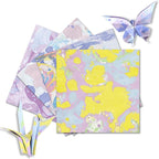 Origami Paper Kit 50 Sheets 6 Inch Square Double Sided Color 10 Vivid Japanese Washi Colors for Hand Crafts Origami Paper Arts Creativity.Watercolor Texture