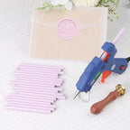 Pink Sealing Wax Sticks, WASOHLING 20Pcs Glue Gun Wax Seal Sticks for Wax Seal Stamp, Pink Wax Seals for Christmas Wedding Invitation Envelope Letter Seals, Craft Adhesive (Mini Size)