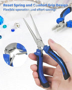 Toolour Jewelry Pliers Set Jeweler Making Tools Kit with Wood Holder,8Pcs Professional Wire Plier for Beading Jewelry Maker DIY Crafting Wrapping Crimping Cutting Repair,Essential Tools for Adults