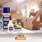 FIX & FUSION Activator Spray (13.5 Fl Oz), Instant Cure Accelerator for Cyanoacrylate (CA) Super Glue for Wood, Plastic, Rubber, Granite, and DIY & Professional, Accelerates Bonding Strength, (6 Pack)