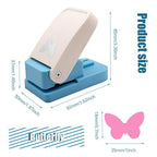 MIAO JIN Craft Punch - Hand Scrapbooking Edge Punch, DIY Art, Gift Cards, Wedding Cards, Decorations (Butterfly)