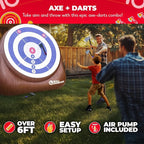 Swooc Games® - Bull Hawker™ | Giant Axe Darts (Over 6ft Tall) w/ 15+ Games | Axe Throwing Game for Backyard w/Air Pump | Outdoor Games for Adults and Family | Carnival Games | Throwing Axe Yard Games
