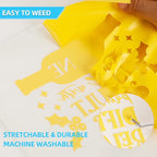 Guangyintong Yellow HTV Heat Transfer Vinyl Rolls, 12" X 100ft Iron on Vinyl PVC Adhesive for T-Shirt, Easy to Cut & Weed for DIY Design