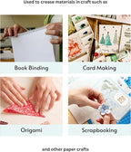 CrafTreat Large Teflon Bone Folder Tool for Paper Crafting and Scrapbooking - 2 Pcs - Creaser and Scorer for Card Making, Origami - Book Binding Tool - Smooth, Non Stick, Ergonomic Tools (Large 2 pcs)