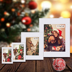 Egofine 5x7 White Picture Mats Pack of 25, Frame Mattes for 4x6 Pictures, Acid Free, 1.2mm Thickness, with Core Bevel Cut