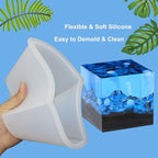 4 Inch Cube Silicone Mold Super Large Square Resin Mold Resin Epoxy Casting Molds