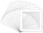 20x20 Mat for 16x16 Photo - Precut White on White Double Mat Picture Matboard for Frames Measuring 20 x 20 Inches - Bevel Cut Matte to Display Art Measuring 16 x 16 Inches - Acid Free ONE MAT