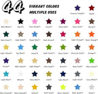 HTVRONT Heat Transfer Vinyl - 55 Pack 12" x 10" Iron on Vinyl Compatible with Cricut Cutting Machine, 44 Assorted Colors HTV Vinyl with 1 PTFE Sheet for All Cutter Machine - Easy to Cut & Weed