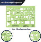 Pacific Arc Template: Electrical Graphic Symbols, 117 Openings 5" x 7"