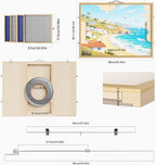 1500 Pcs Adjustable Jigsaw Puzzle Board with Drawers and Cover, 33.3"x24.3" Rotating Puzzle Table with Lazy Susan, Frame for Wall Art Display