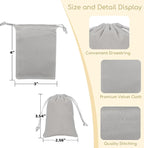 Velvet Drawstring Jewelry Bag, 50Pcs Grey Coin Pouch, 3x4 Dice Bag, for Wrapping Halloween Party Favors or Gifts for Friends, Small Bussiness, Palm Crosses, Necklaces, Bracelet