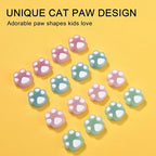 HILAZA 54Pcs Cat Paw Erasers for Kids, Fluorescent erasers, Kawaii Jelly Pencil Erasers Bulk for Office Supplies Classroom Rewards Party Favors