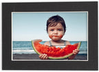 8x10 Mat Bevel Cut for 5.5x8.5 Photos - Acid Free Textured Black Precut Matboard - For Pictures, Photos, Framing - 4-ply Thickness