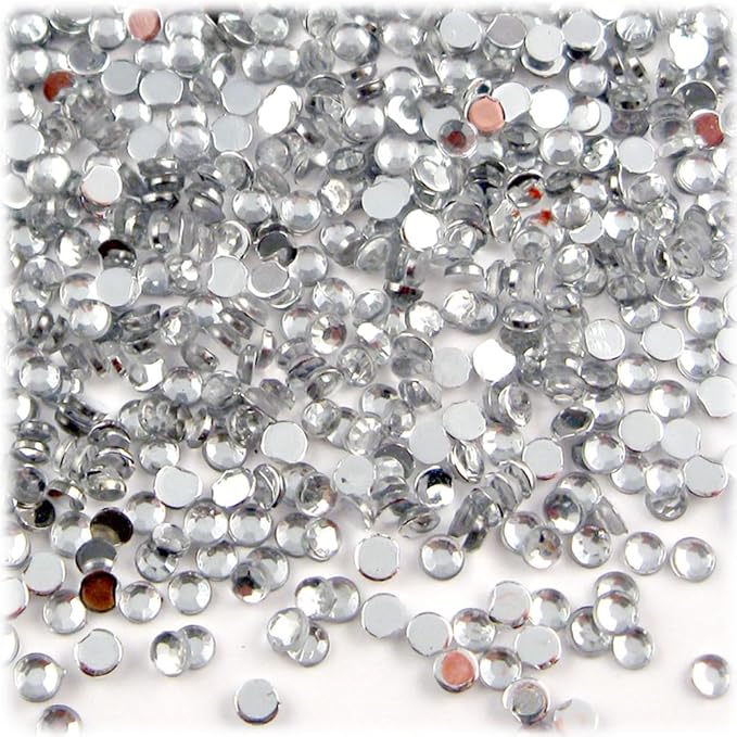 The Crafts Outlet 1,440pc Rhinestones Round 3mm (10ss) Flatback Light Orange