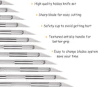 15 Pack Exacto Knife Set, Hobby Knife, Back to School Supplies Craft Knifes Kit for Art, Carving, DIY, Scrapbooking, Art, Cutting, Stencil(Silver)