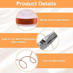 HARFINGTON 5ft Jewelry Wire, 18 Gauge (1mm) Brass Craft Soft Metal Tarnish Resistant Copper Beading Wire for Jewelry Making Supplies Crafting, Coffee