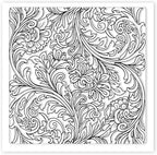 CHGCRAFT Clay Texture Mat Retro Floral Clay Texture Sheets Silicone Polymer Stamp Sheet Modeling Pattern Pad for Polymer Pattern Making Earrings Jewelry 5.5x5.5inch