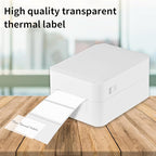 1.25" x 2.25" Transparent Thermal Label Stickers,Waterproof Thermal Printer Sticker Labels for Gift Wrapping, Self-Adhesive Name Price Tag DIY Custom Logo Design (500 pcs,Clear)