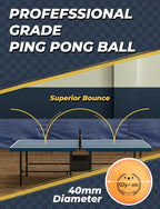 Glymnis Ping Pong Paddles Set Table Tennis Rackets with Balls, Storage Case for Indoor Outdoor Table Tennis Paddle Game Accessories