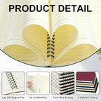 Yahenda Spiral Notebook College Ruled Journals Notebooks Lined 8.3 x 5.5 Inch Note Books Bulk A5 Writing Notebooks Thick Paper Notebook for Office Business School Supplies (Classic Colors,54 Pcs)
