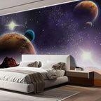 wall26 Peering into a Vibrantly Colored Space Wall Mural, Removable Sticker, Home Decor - 132x120 inches