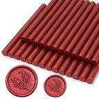 Wine Red Wax Seal Sticks 26pcs, Andotopee Glue Gun Wax Seal Sticks for Wax Seal Stamp, Premium Sealing Wax for Envelope Letter Seal Wedding Invation Craft Adhesive, Great Gift Ideas (Mini Size)