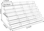 Acrylic Business Card Holder for Desk Multiple Business Card Holders 28 Slot 7 Tier Large Business Card Organizer Business Card Display Rack Clear Plastic Business Card Stand for Home Office